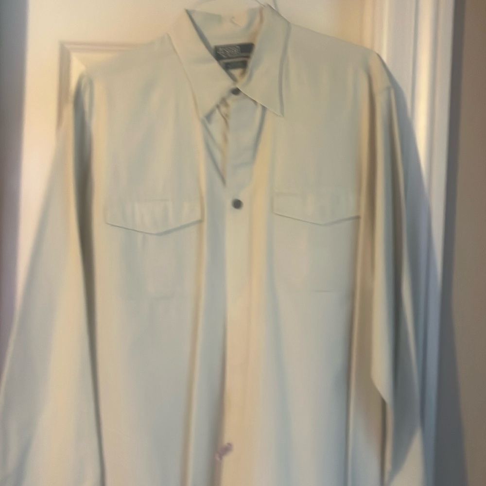 Polo Ralph Lauren Tobias Work Beige Shirt Mens 100% Cotton Long Sleeve Size XL